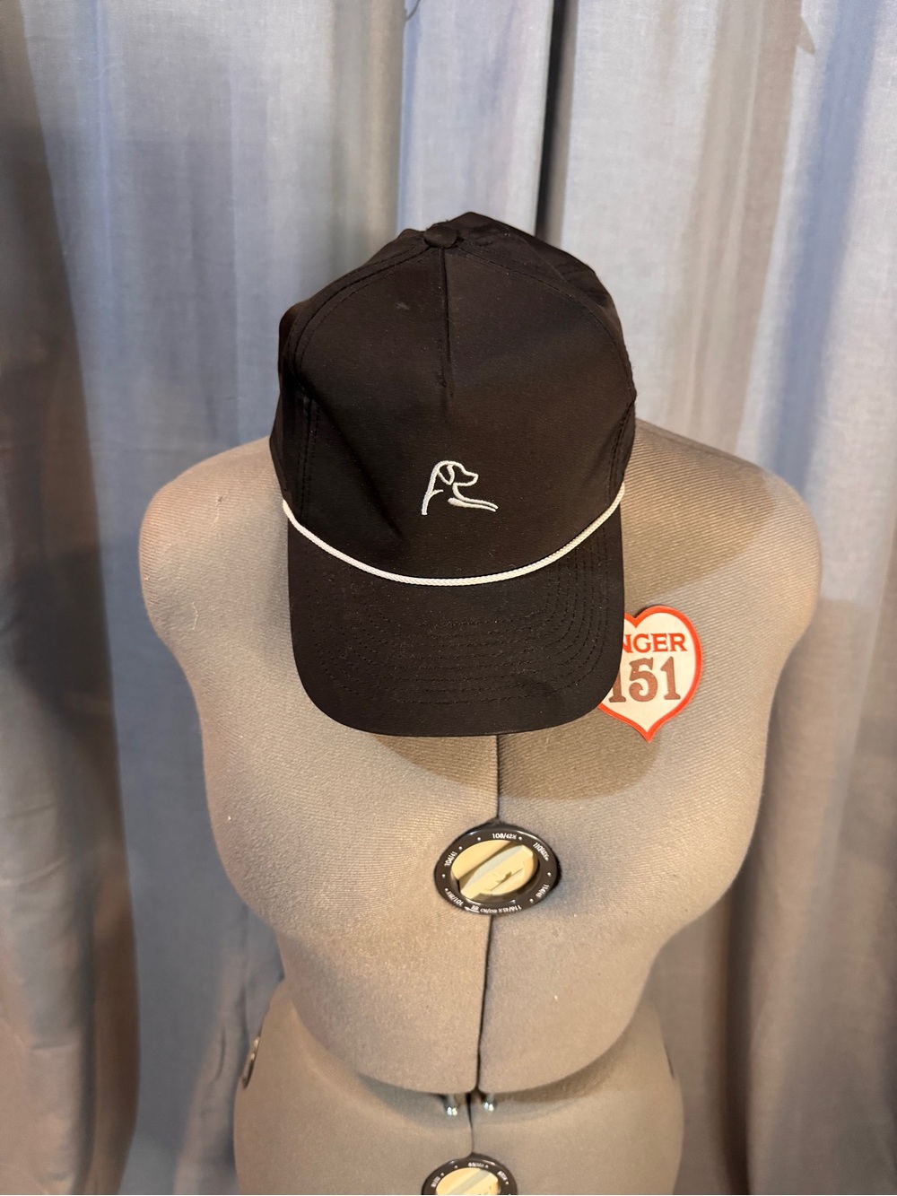 Rhoback Black Baseball Rope Cap